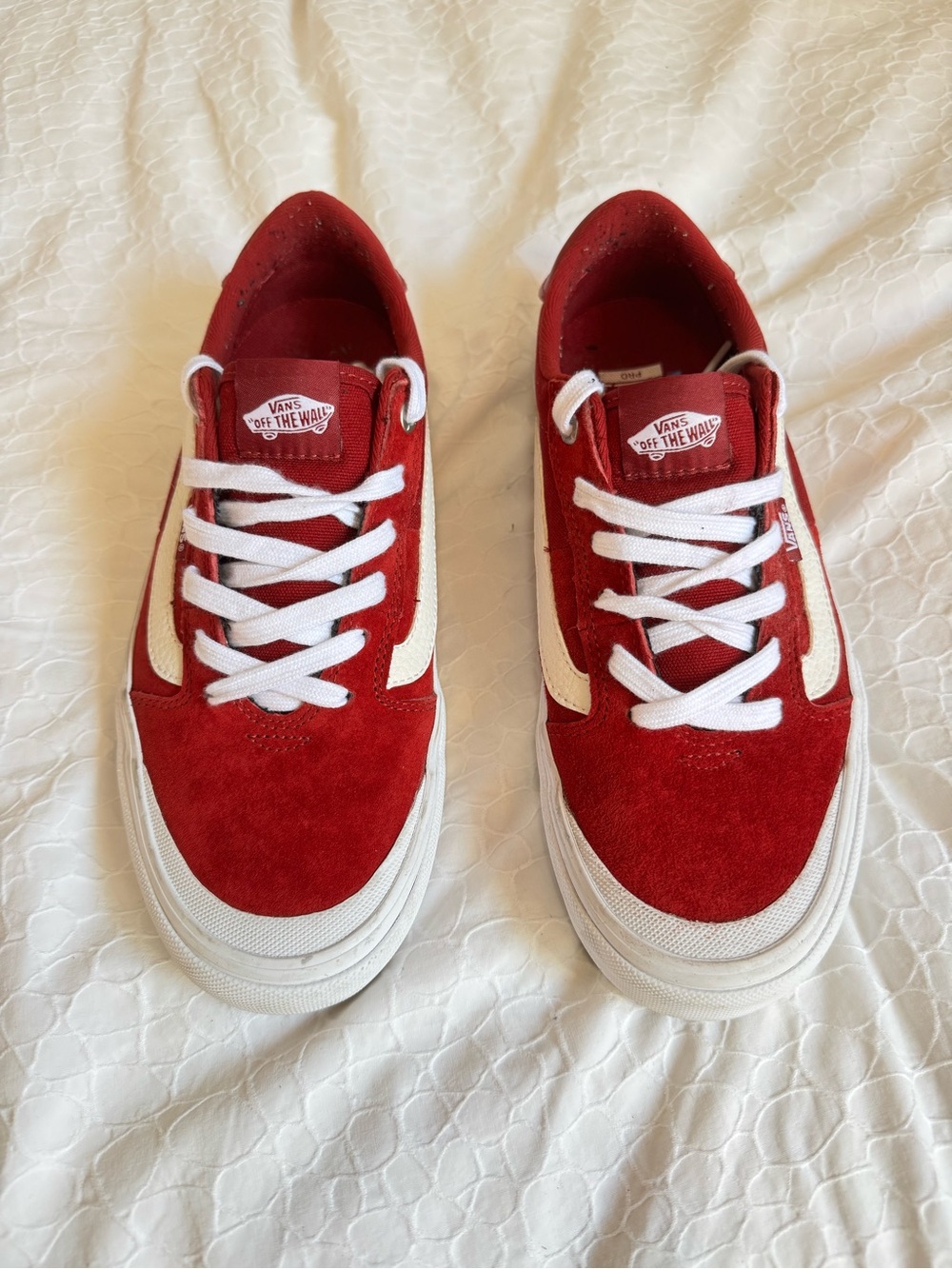 Vans 112 Red Suede Skate Sneakers